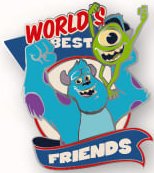Photo du pin's WORLD'S BEST FRIENDS MIKE & SULLY